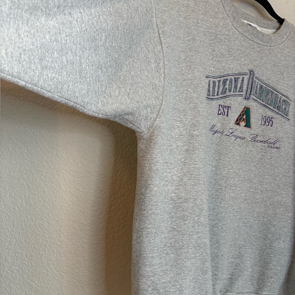 VTG Arizona Diamondback Baseball Embroidered Sweatshirt 1997 gray XL Proplayer - Picture 6 of 8
